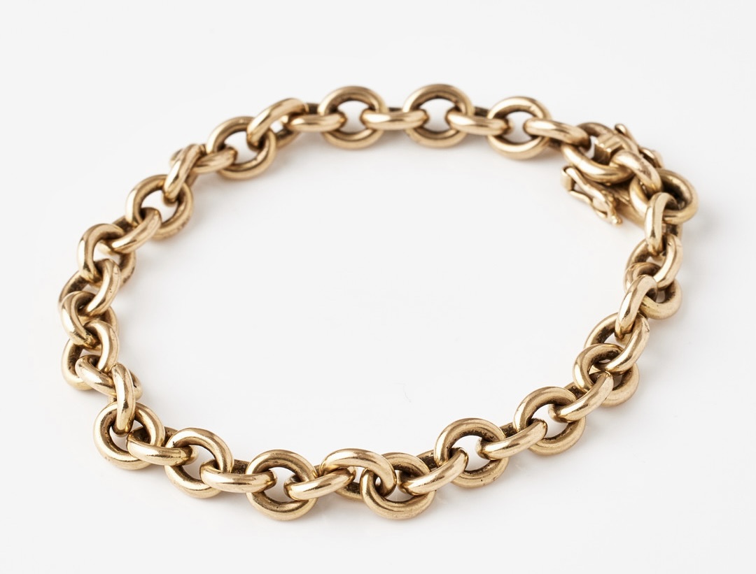 Rey Urban 18k gold chain link bracelet