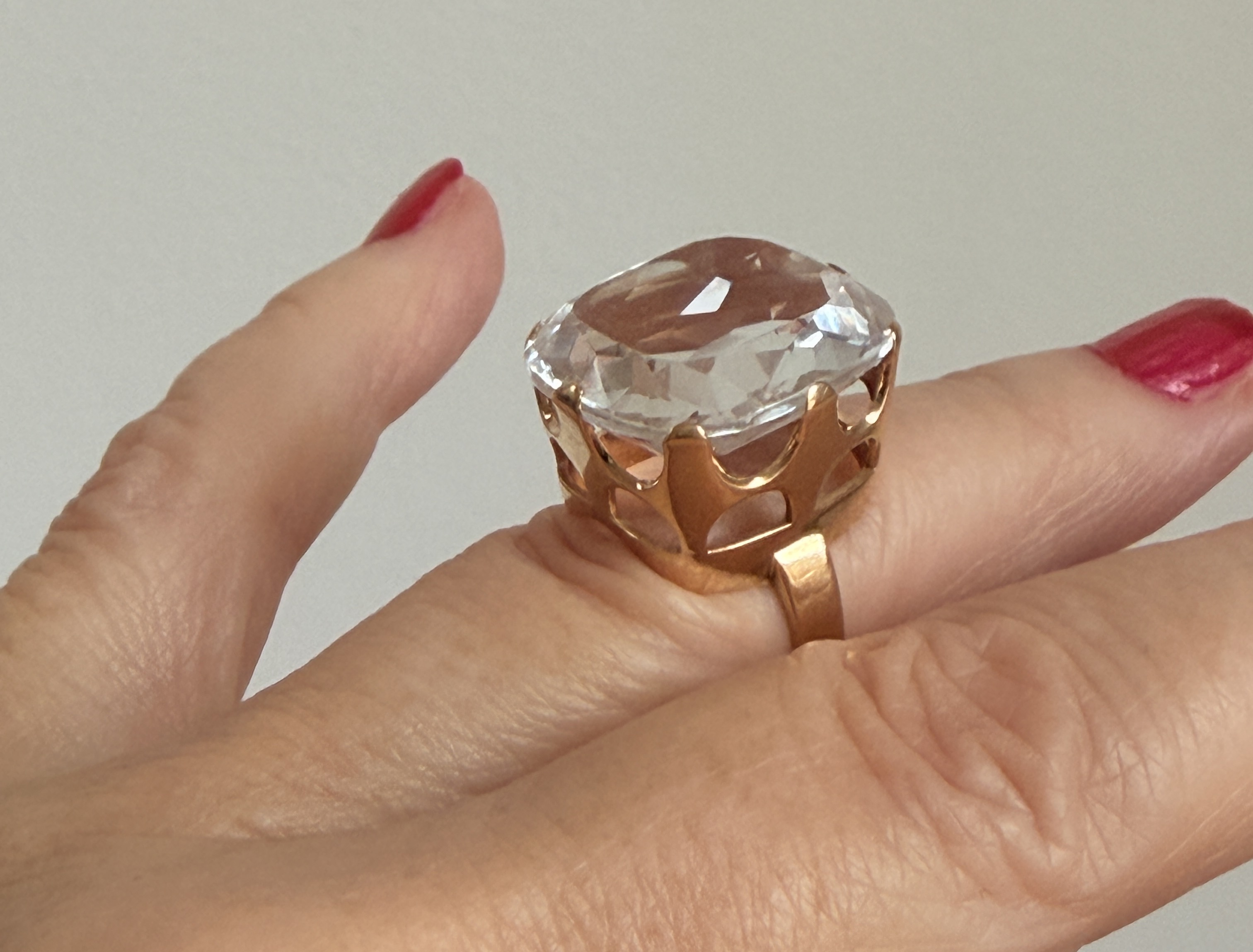 Vintage Gold Cocktail Ring Finland 