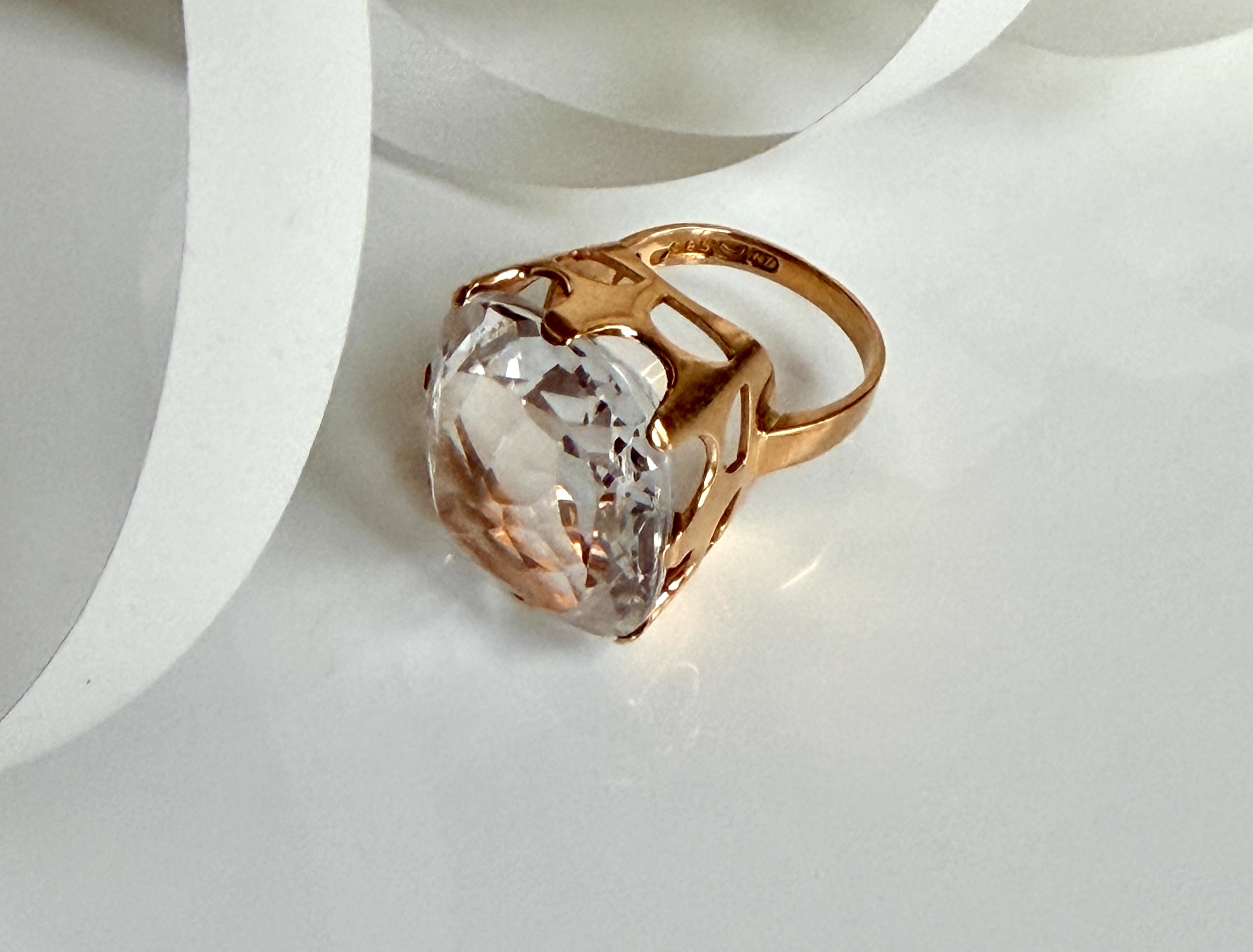 Vintage Gold Cocktail Ring Finland 