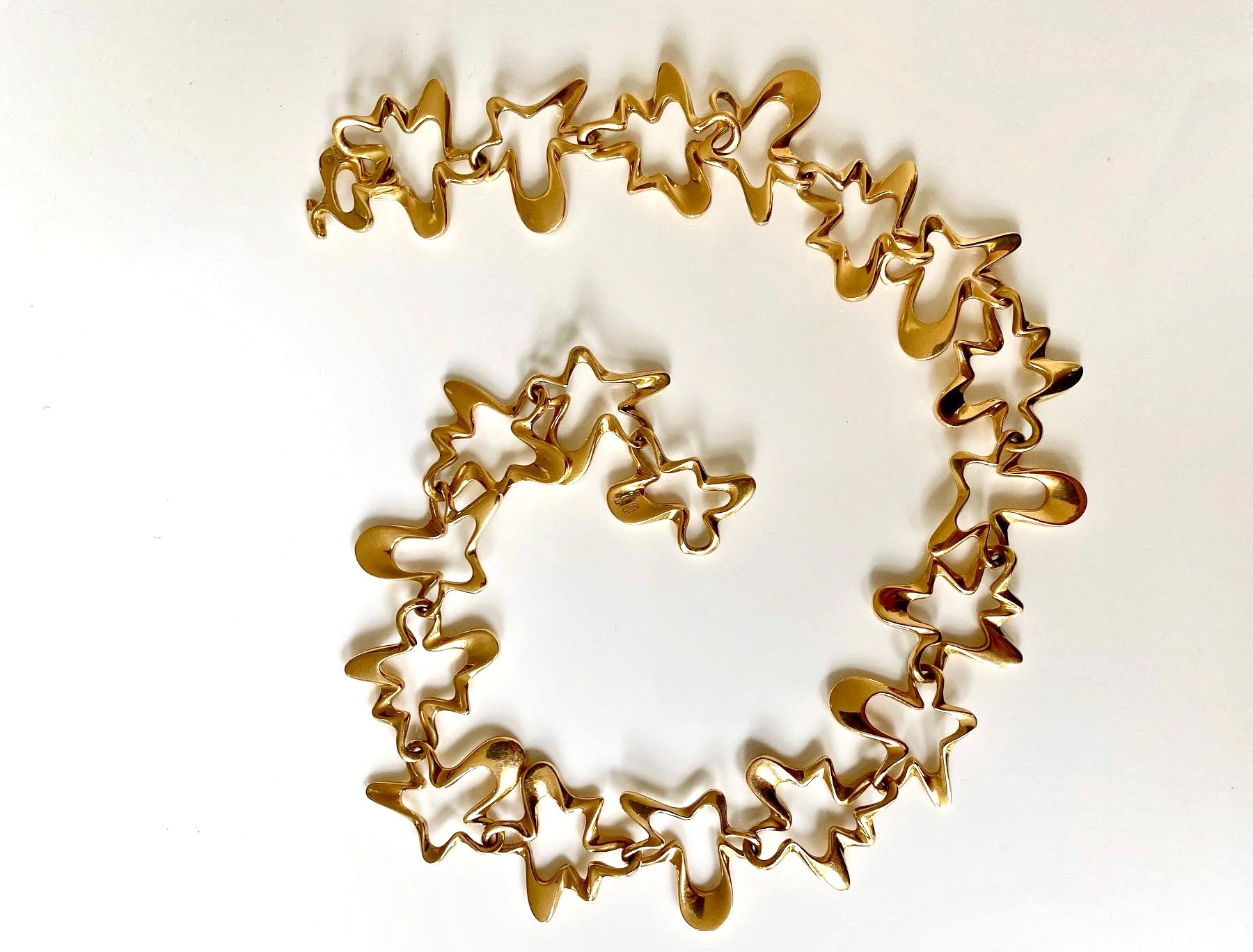 Georg Jensen 18k Gold Splash Necklace Henning Koppel