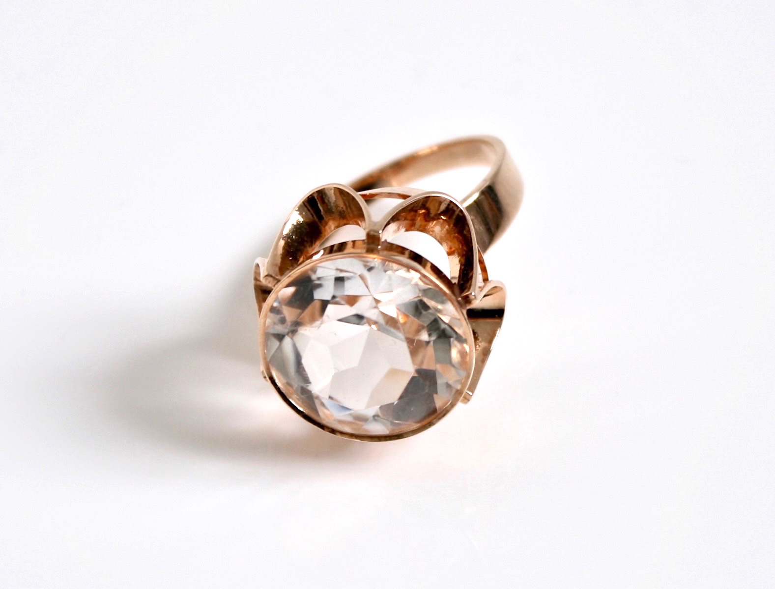 14k-gold-&-rock-crystal-ring-designed-by-Niels-Westerback-Finland