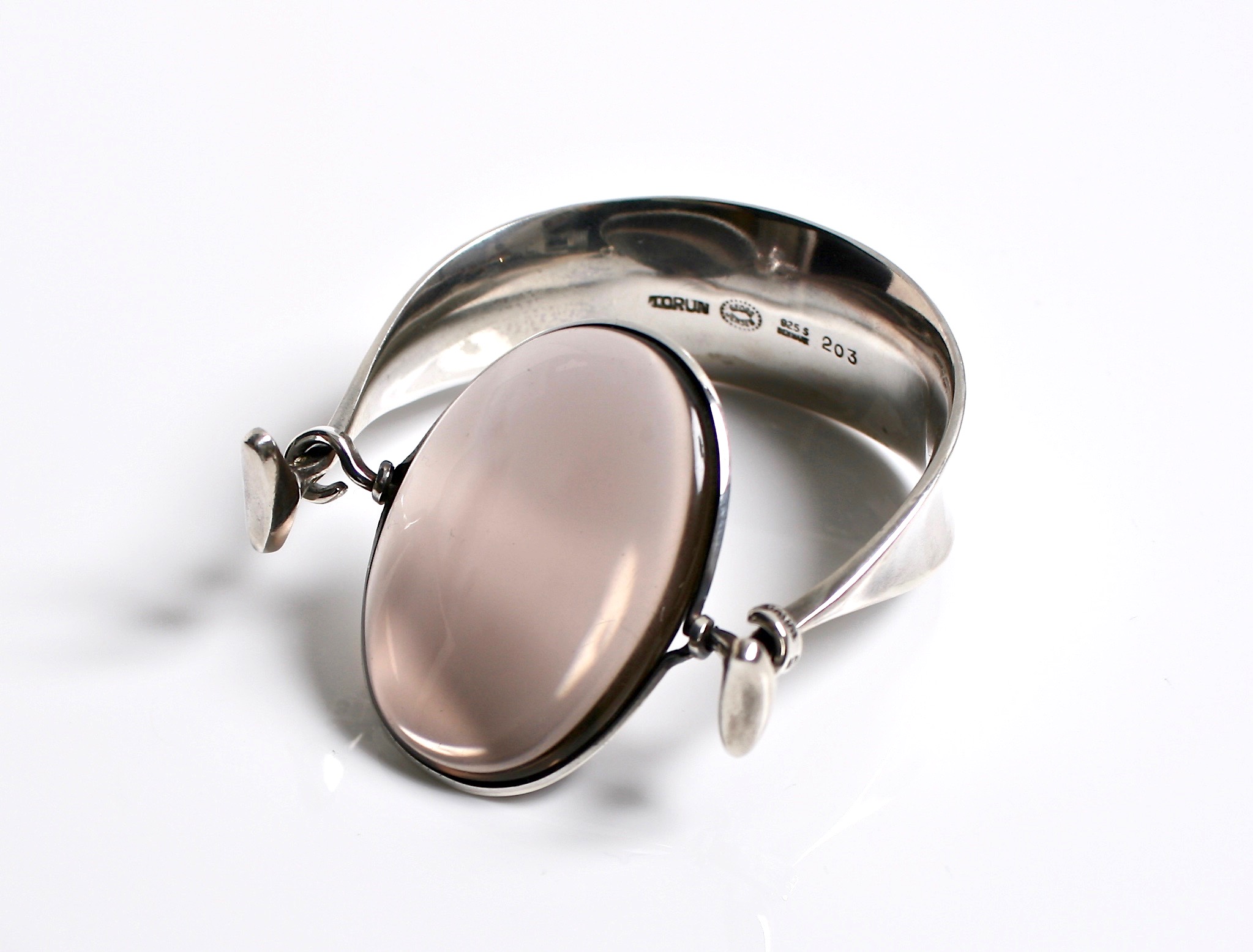 smokey quartz arming designed by Vivianna Torun Bulow Hube for Georg Jensen Denmark