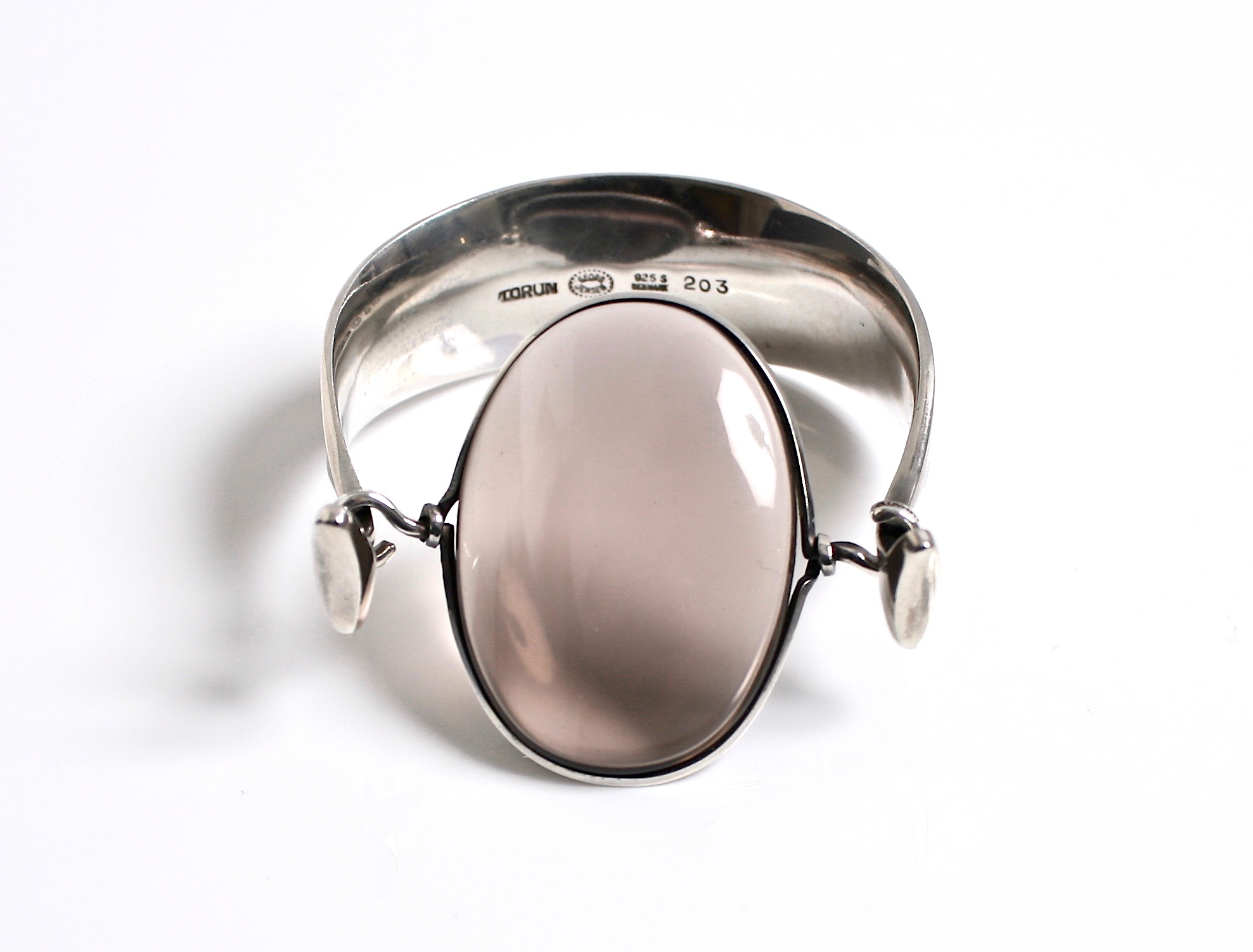 smokey quartz arming designed by Vivianna Torun Bulow Hube for Georg Jensen Denmark