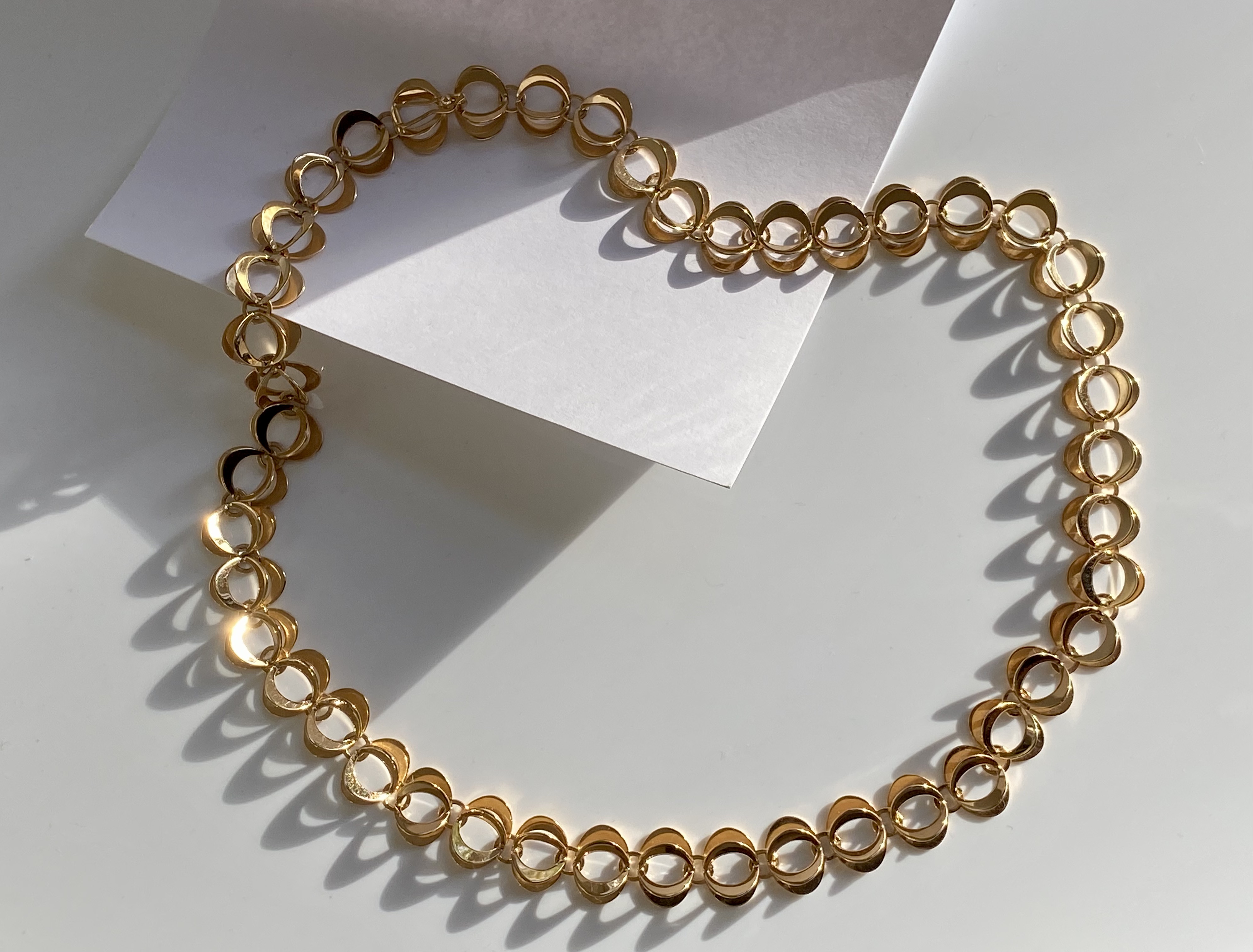gold open work bracelet designed by Theresia Hvorslev Sweden