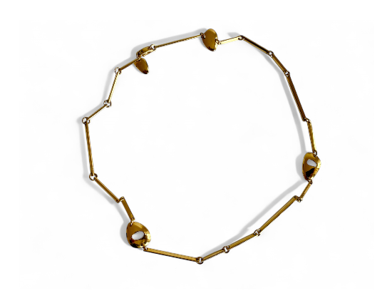 18k gold "Pebbles" necklace designed by Lina falkesgaard for Georg Jensen 