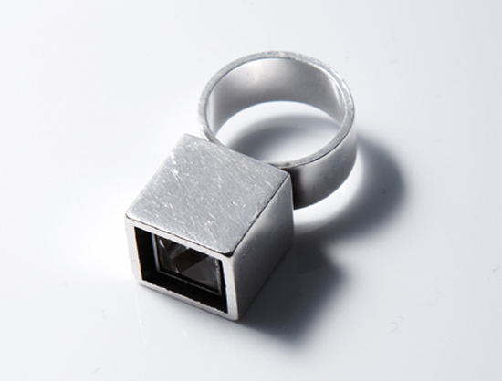 Original Vintage Ring Designed by Hans Hansen Denmark c. 1960 Sterling Silver 925s with Rock Crystal Signed HaH 925c Denmark at Grasilver.com,  buy Danish Vintage Rings, Danish Silver, Danish Jewellery, Danish Vintage Jewelry, Danish Vintage Silver