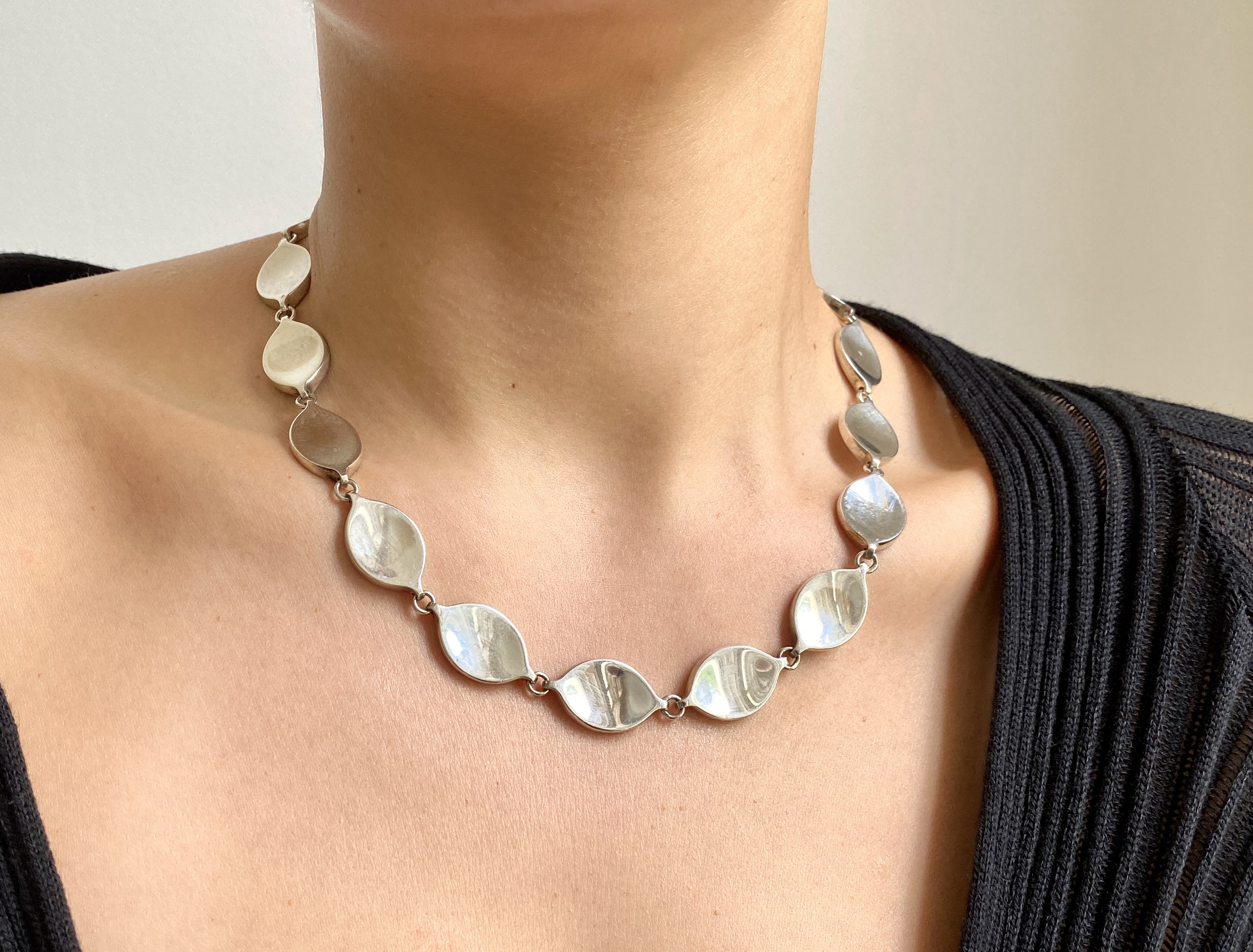 Rare Original Georg Jensen Necklace Designed by Flemming Eskildsen Denmark c.1965 Design No 171 length 39.5 cm Matching Bracelet Available at Grasilver.com, Buy Georg Jensen Necklace, Georg Jensen Jewellery, Georg Jensen UK, Georg Jensen Shop