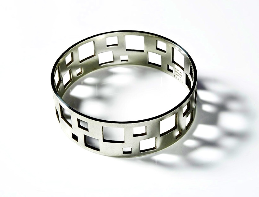 Rare Sterling Silver Vintage Cuff Designed by Bent Knudsen Denmark c.1960 Signed Bent K